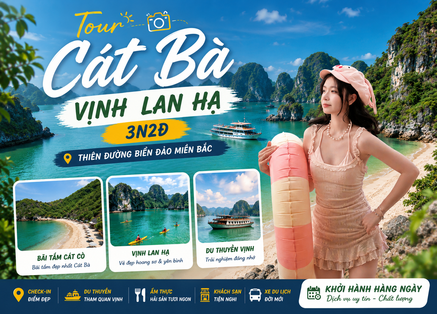 Tour Cát Bà - Vịnh Lan Hạ 3N2Đ Tour Cát Bà - Vịnh Lan Hạ 3N2Đ